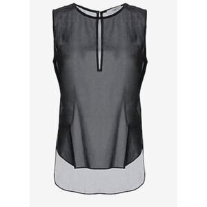 Sheer black Suncoo top with leopard print S